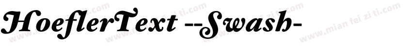 HoeflerText --Swash字体转换